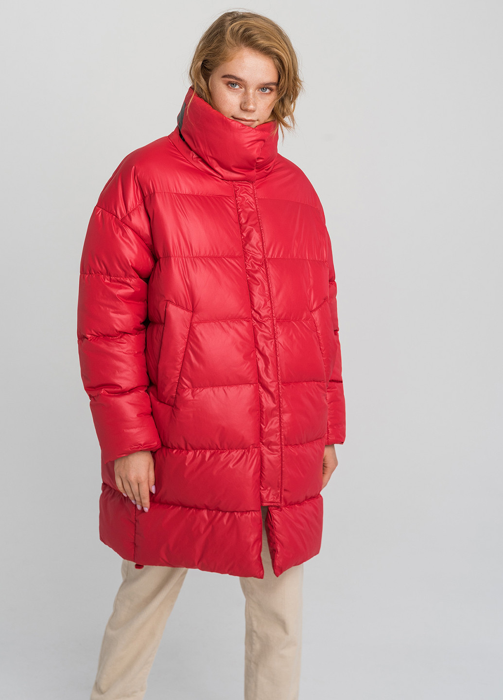 Красная демисезонная пальто befree