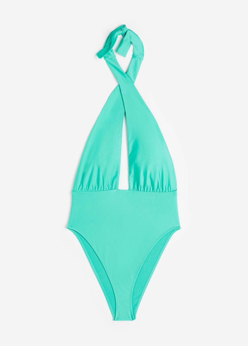 Бирюзовый летний купальник слитный, танк H&M