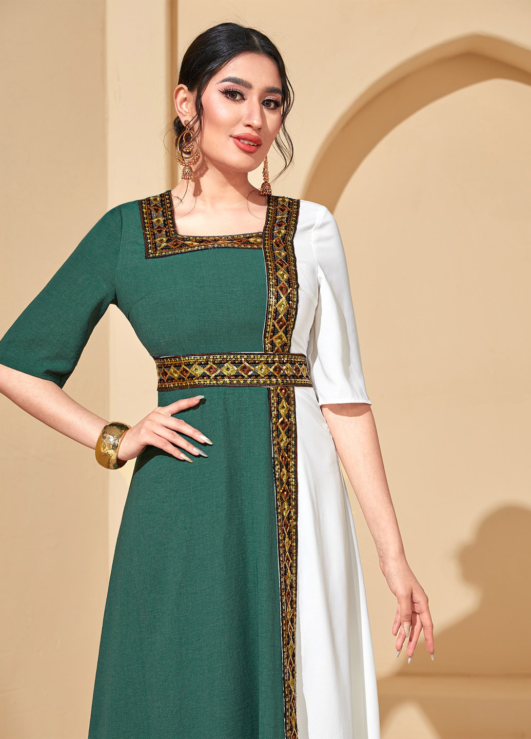 Комбінована коктейльна, кежуал сукня SHEIN колор блок