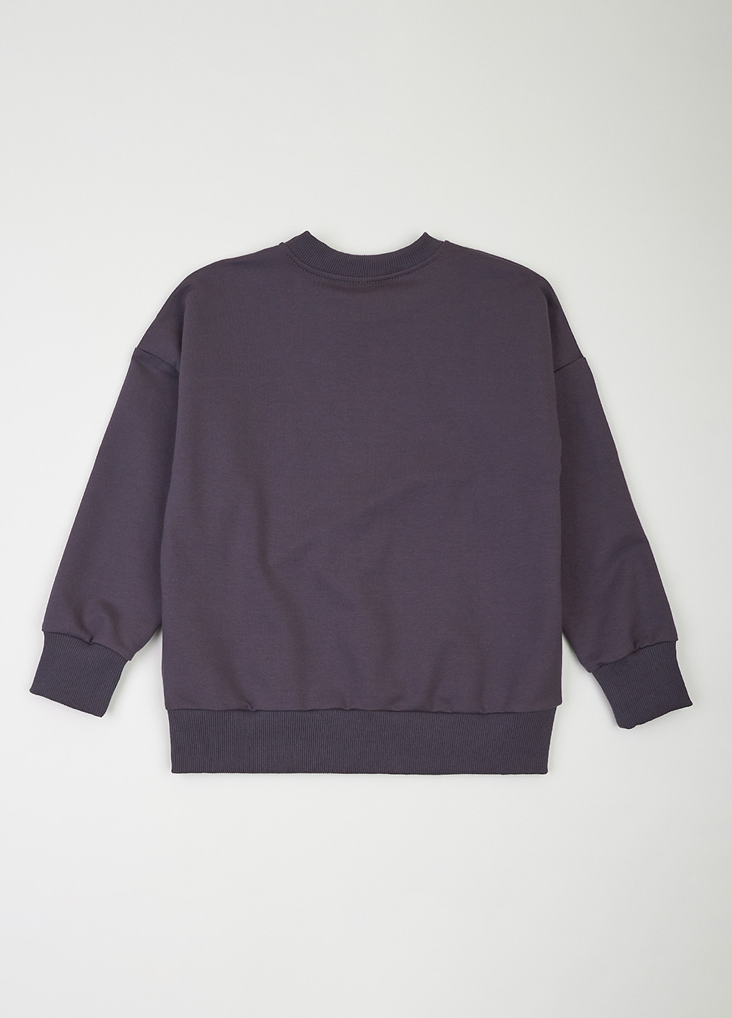 Темно-серый свитшот Фламинго однотонный без декора (303403259)