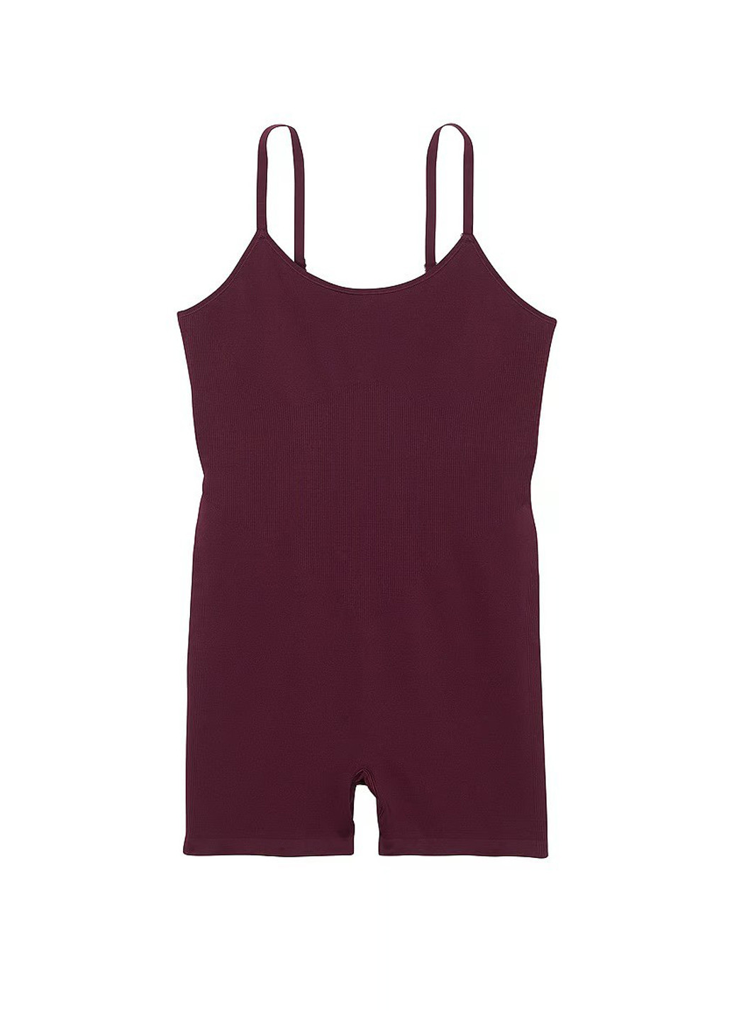 Комбинезон Victoria's Secret комбинезон-шорты однотонный темно-бордовый спортивный полиамид