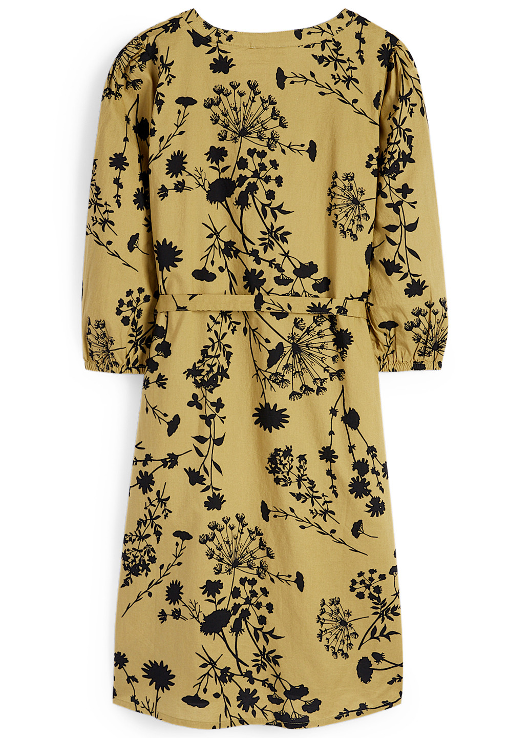 Песочное кэжуал платье для беременных а-силуэт C&A с цветочным принтом