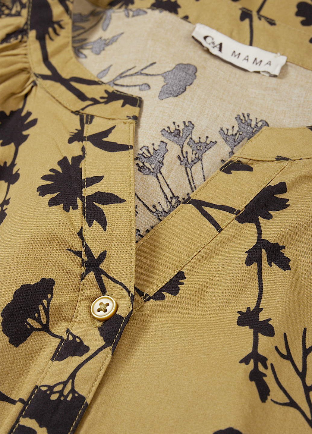 Песочное кэжуал платье для беременных а-силуэт C&A с цветочным принтом