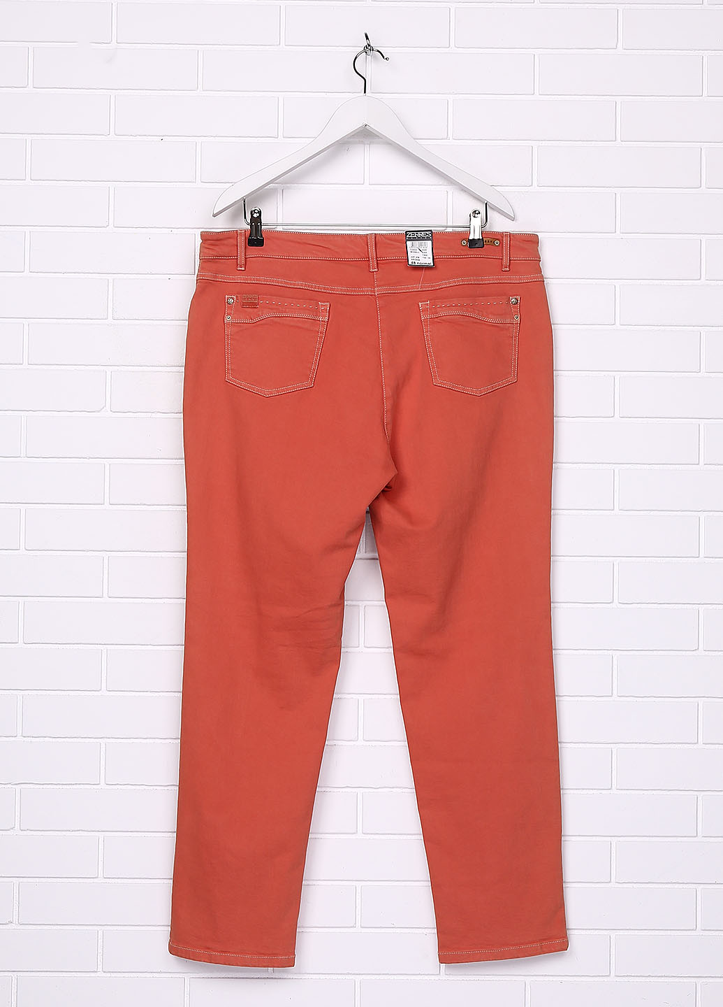 Оранжевые кэжуал демисезонные прямые брюки Zerres