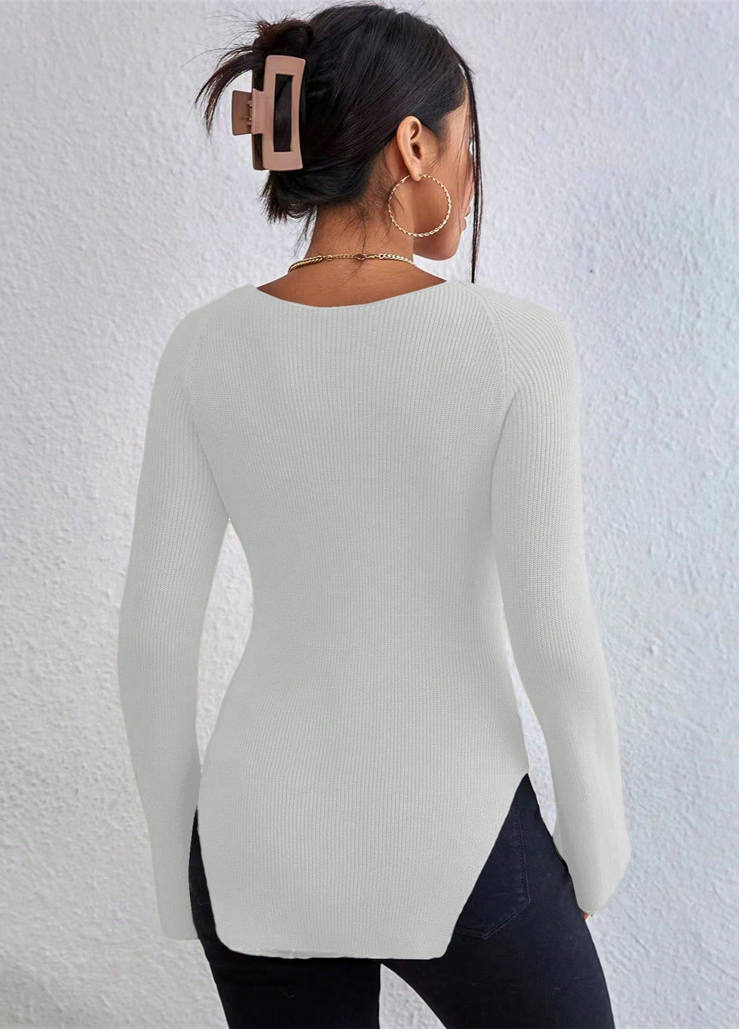 Білий демісезонний джемпер джемпер SHEIN