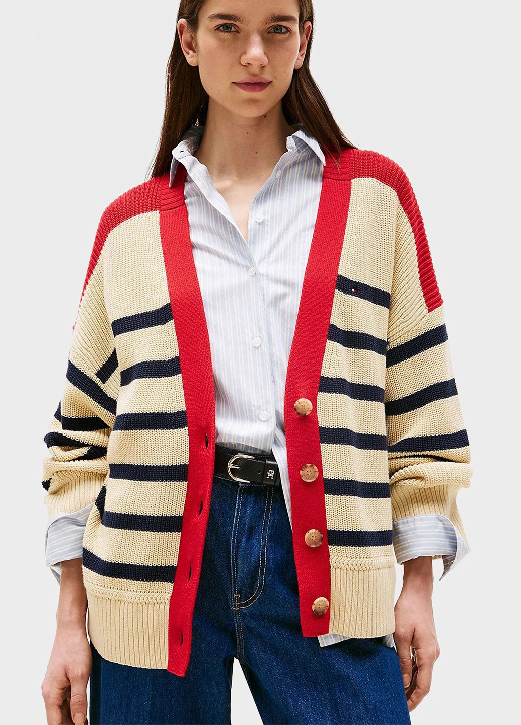 Бежевый демисезонный кардиган Tommy Hilfiger