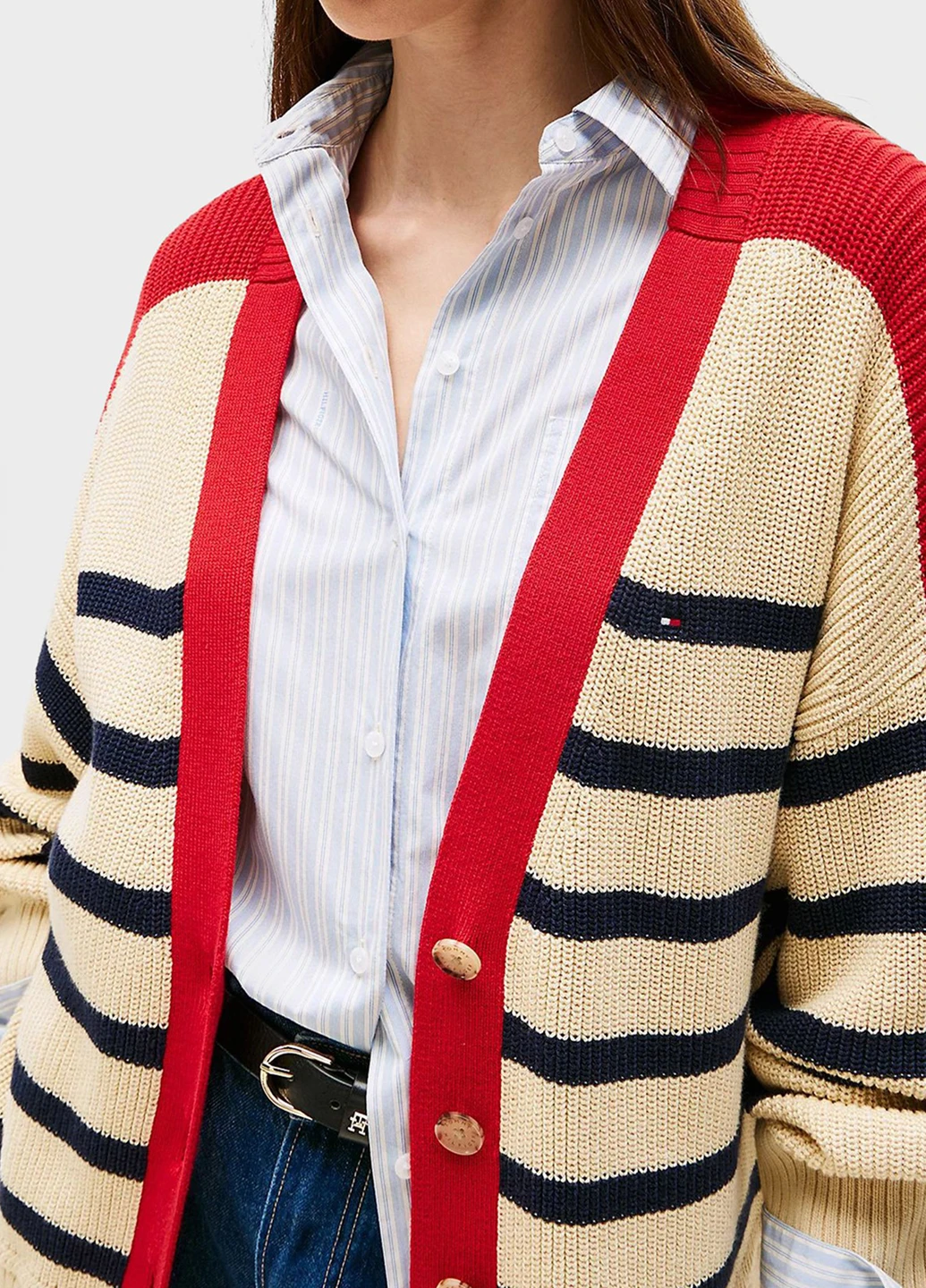 Бежевый демисезонный кардиган Tommy Hilfiger