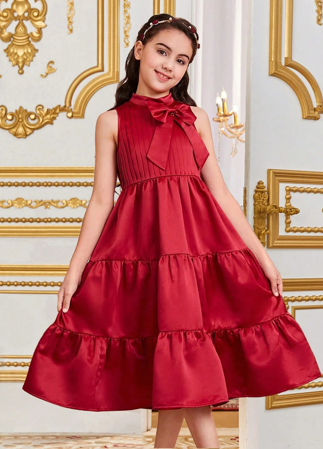 Вишнёвое платье SHEIN (324629754)