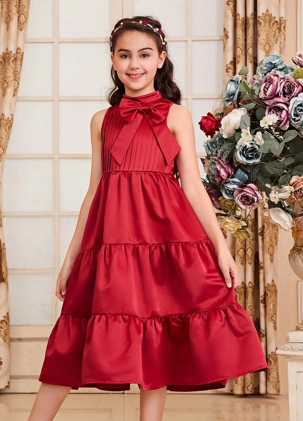 Вишнёвое платье SHEIN (324629754)
