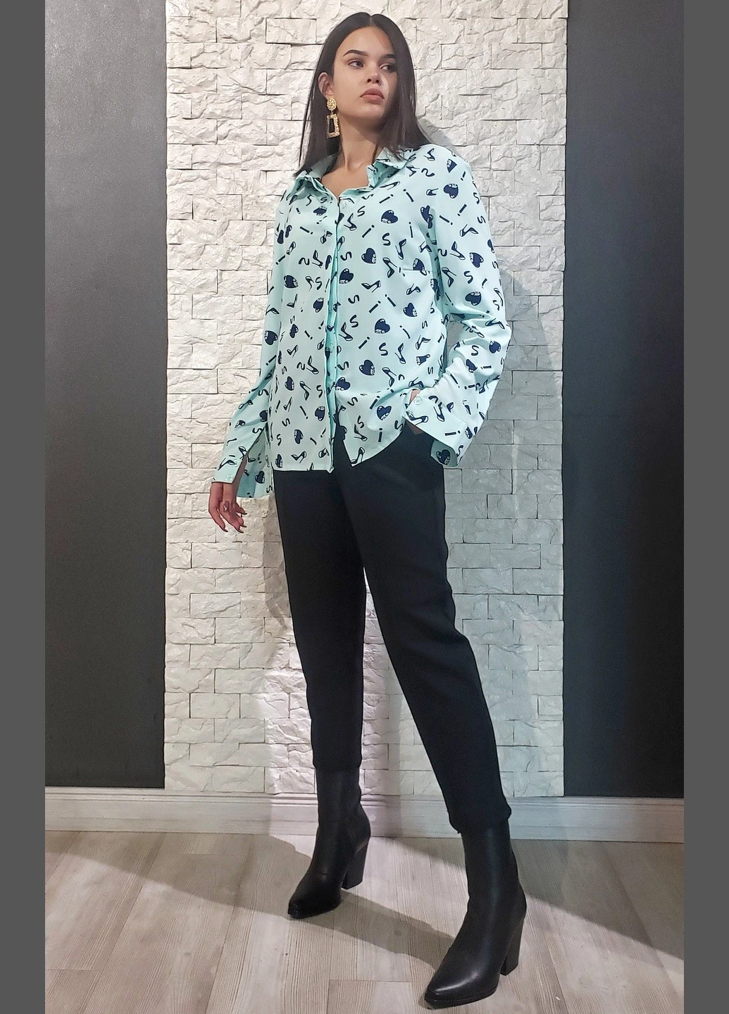 Бірюзова блуза Fashion Up