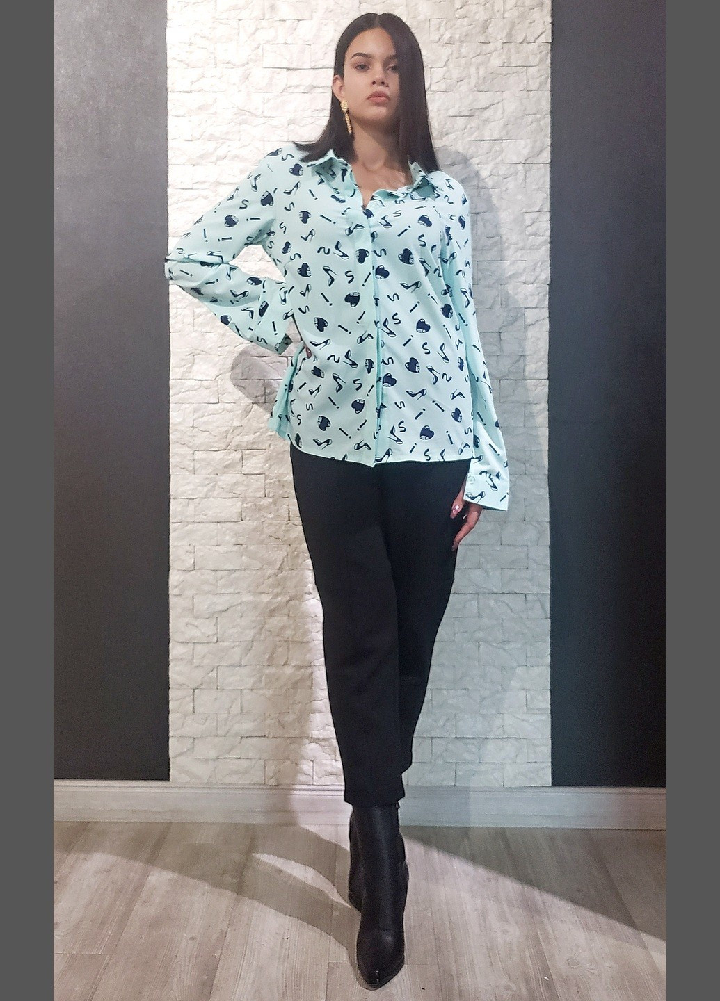 Бірюзова блуза Fashion Up