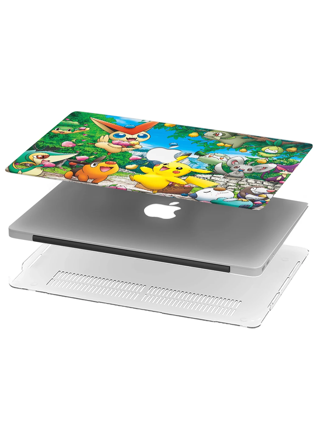 Чехол пластиковый для Apple MacBook Pro 13 A1706 / A1708 / A1989 / A2159 / A1988 Покемон Паттерн (Pokemon Pattern) (9648-2468) MobiPrint (218858450)