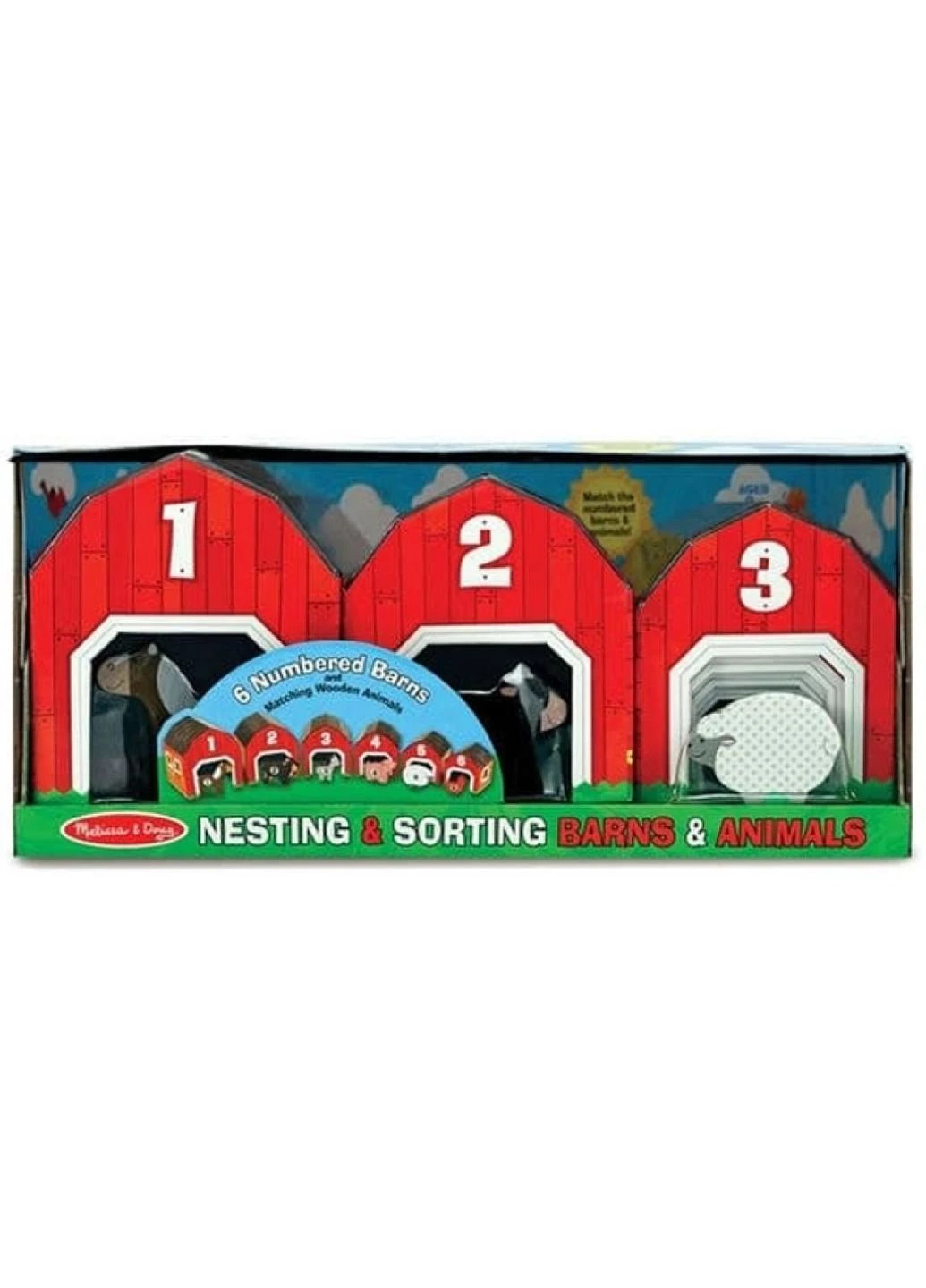 Розвиваюча іграшка Набір блоків-сараїв з тваринами (MD12434) Melissa&Doug (254068052)