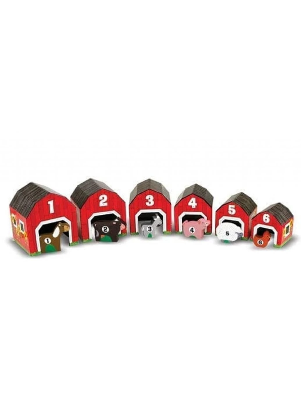 Розвиваюча іграшка Набір блоків-сараїв з тваринами (MD12434) Melissa&Doug (254068052)
