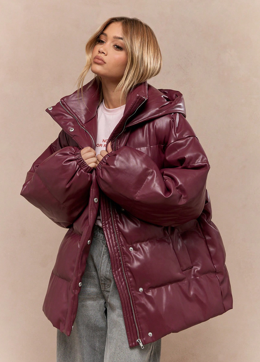 Сливова зимня куртка SHEIN