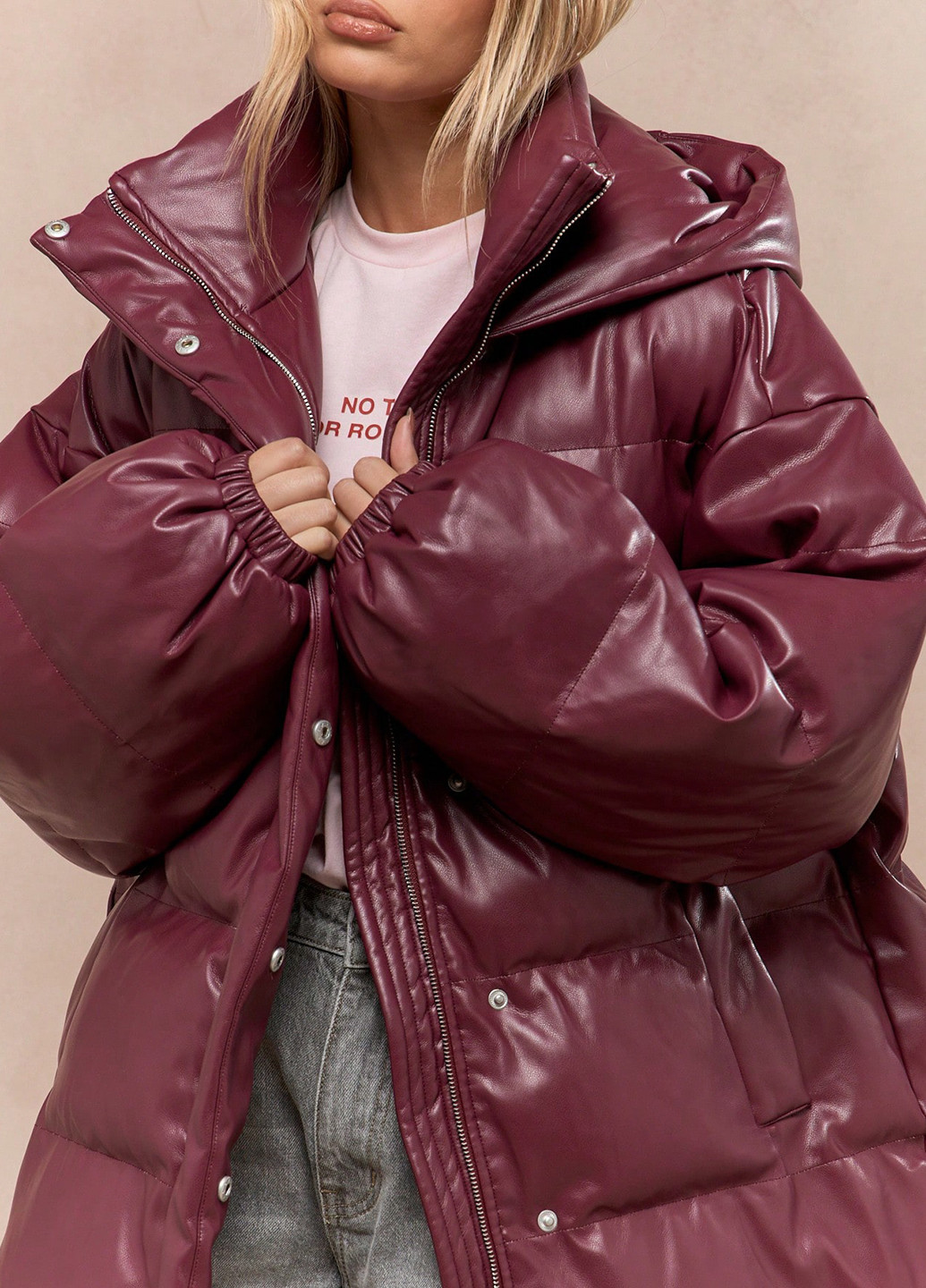 Сливова зимня куртка SHEIN