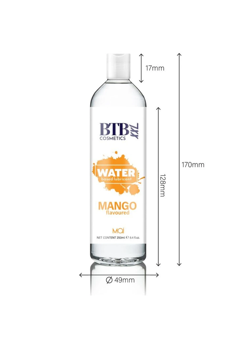 Смазка на водной основе FLAVORED MANGO с ароматом манго (250 мл) BTB (254785295)