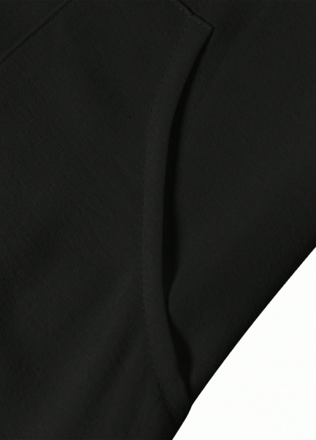 Черное кэжуал платье рубашка SHEIN однотонное