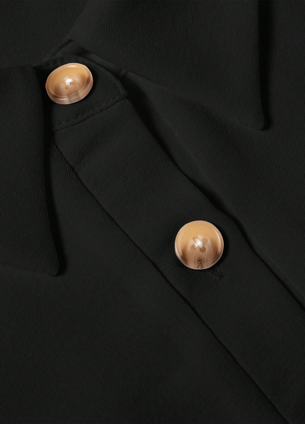 Черное кэжуал платье рубашка SHEIN однотонное