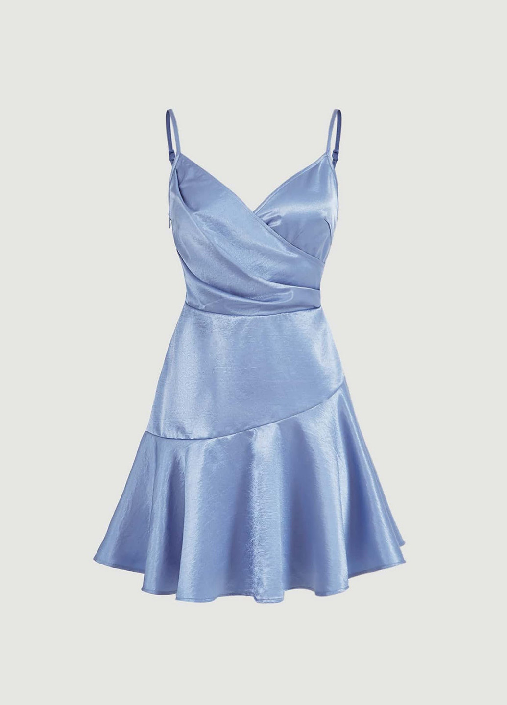 Блакитна кежуал сукня кльош SHEIN однотонна