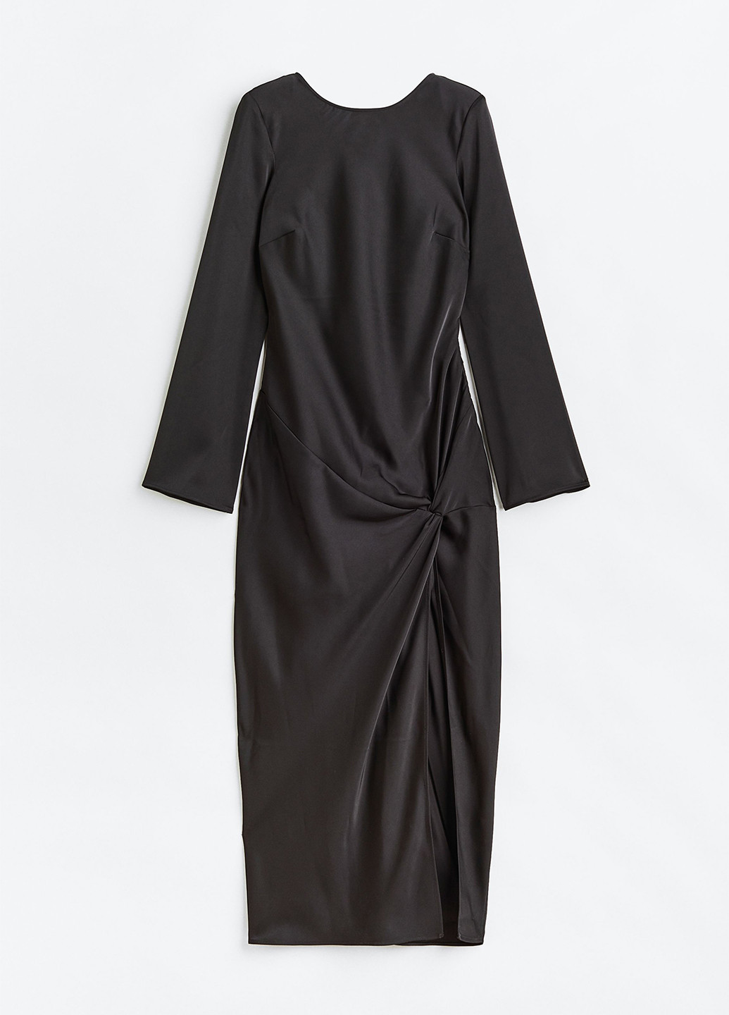 Черное вечернее платье силуэтная H&M однотонное