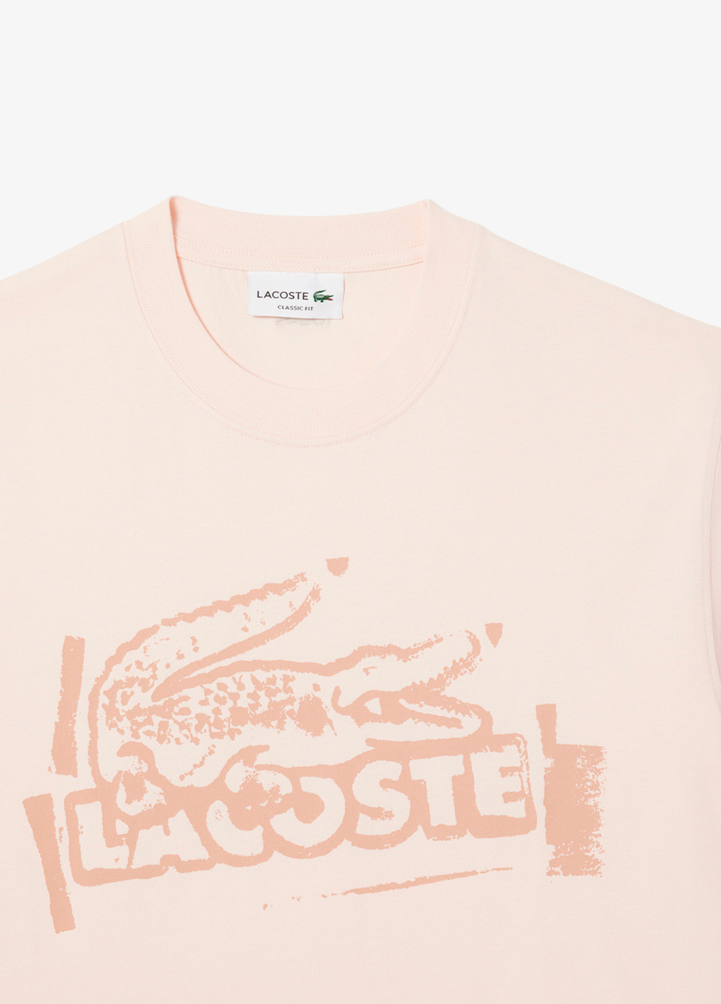 Бледно-розовая футболка Lacoste