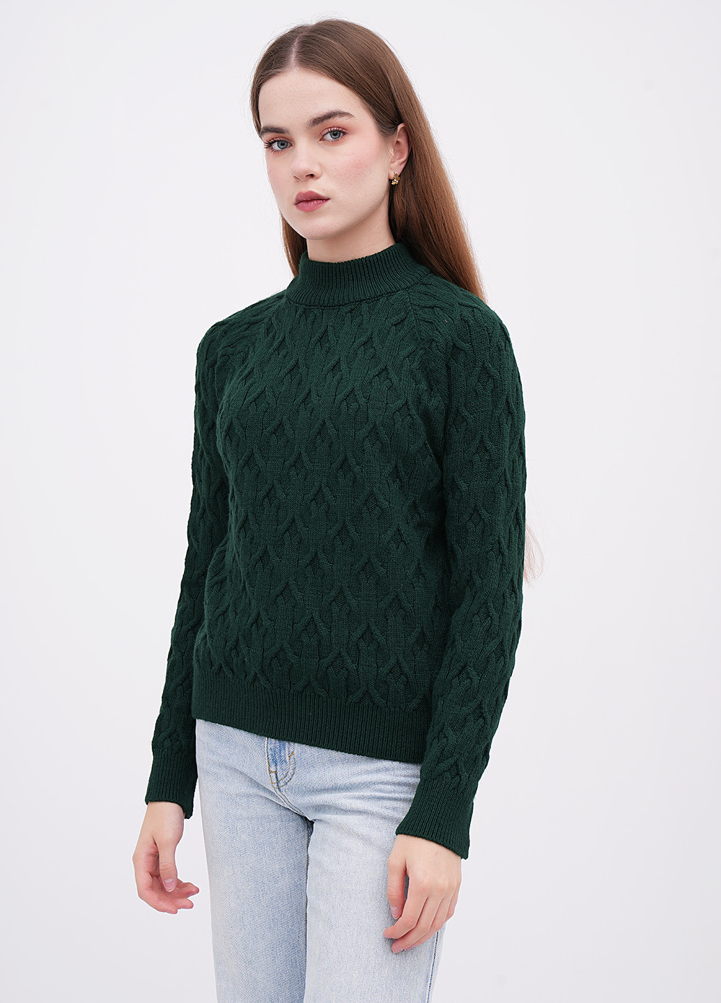 Темно-зеленый зимний свитер EQUILIBRI