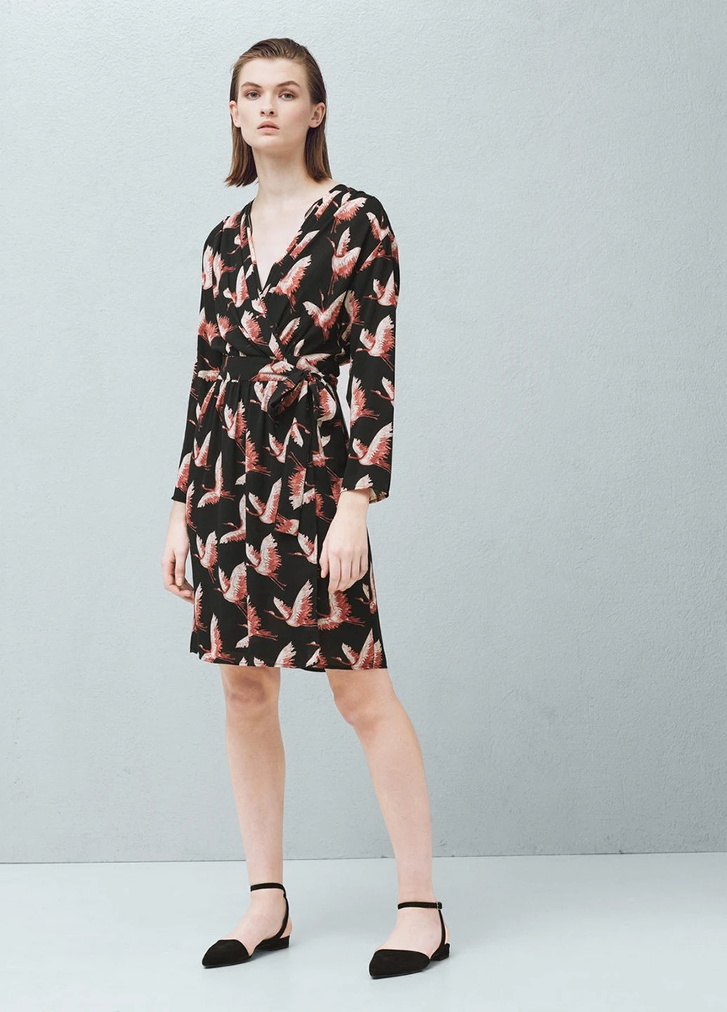 Черное кэжуал платье Mango однотонное