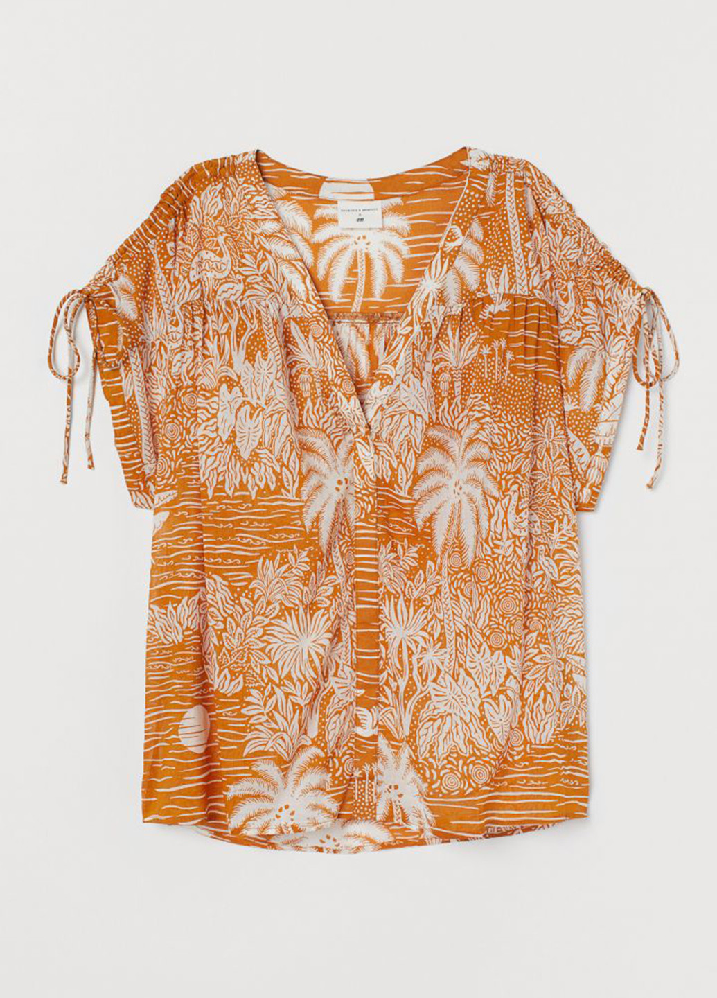 Охряная летняя блуза H&M