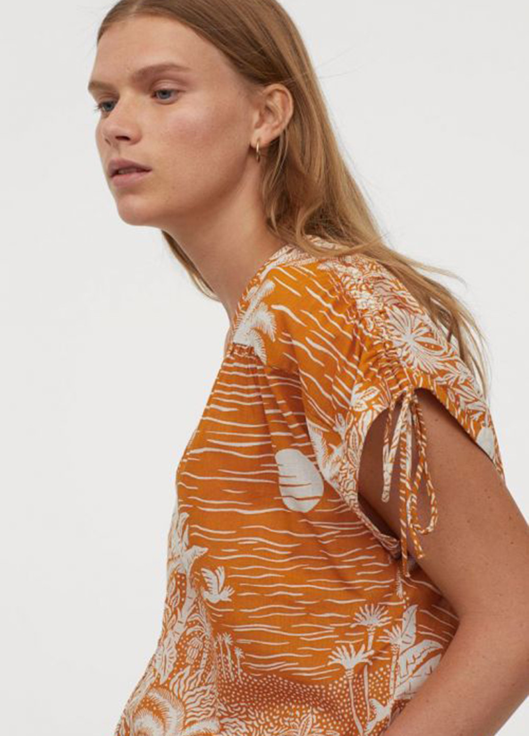 Охряная летняя блуза H&M