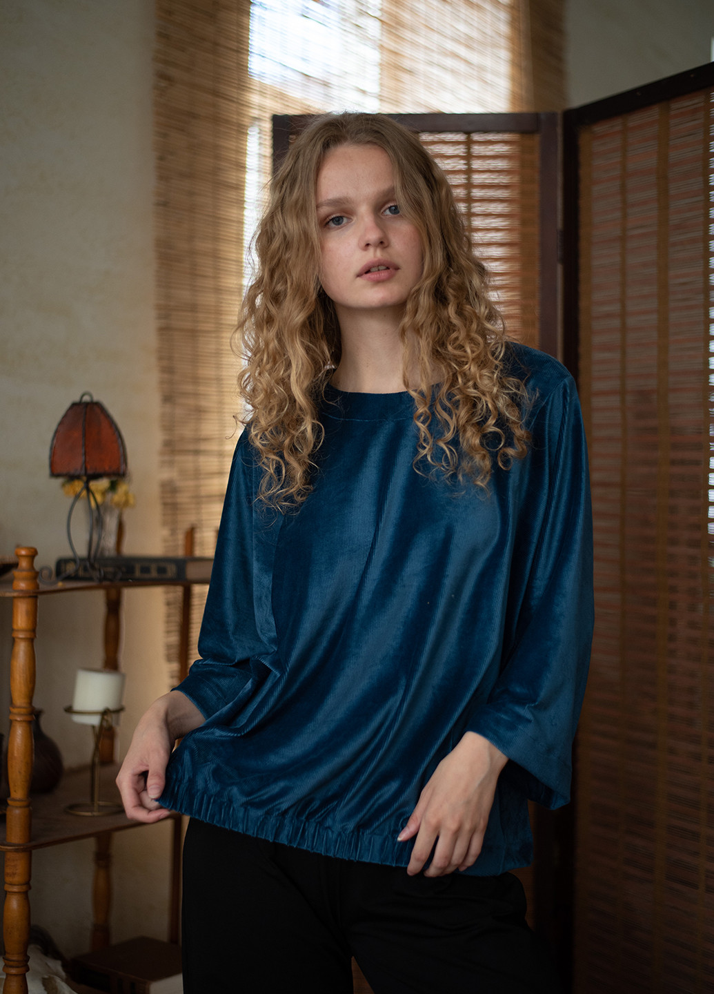 Синяя блуза Silence