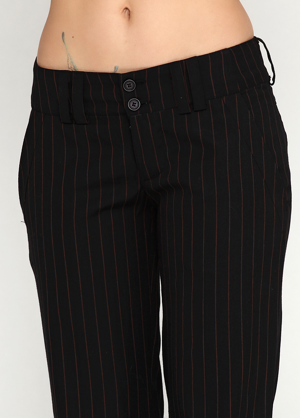 Черные кэжуал демисезонные прямые брюки Vero Moda