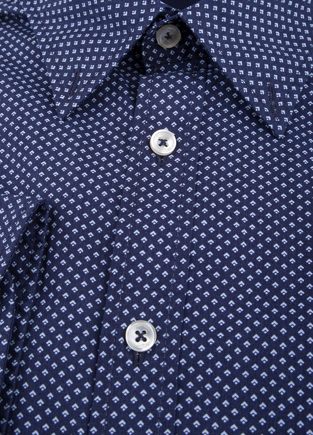 Синяя кэжуал рубашка в горошек Christian Berg