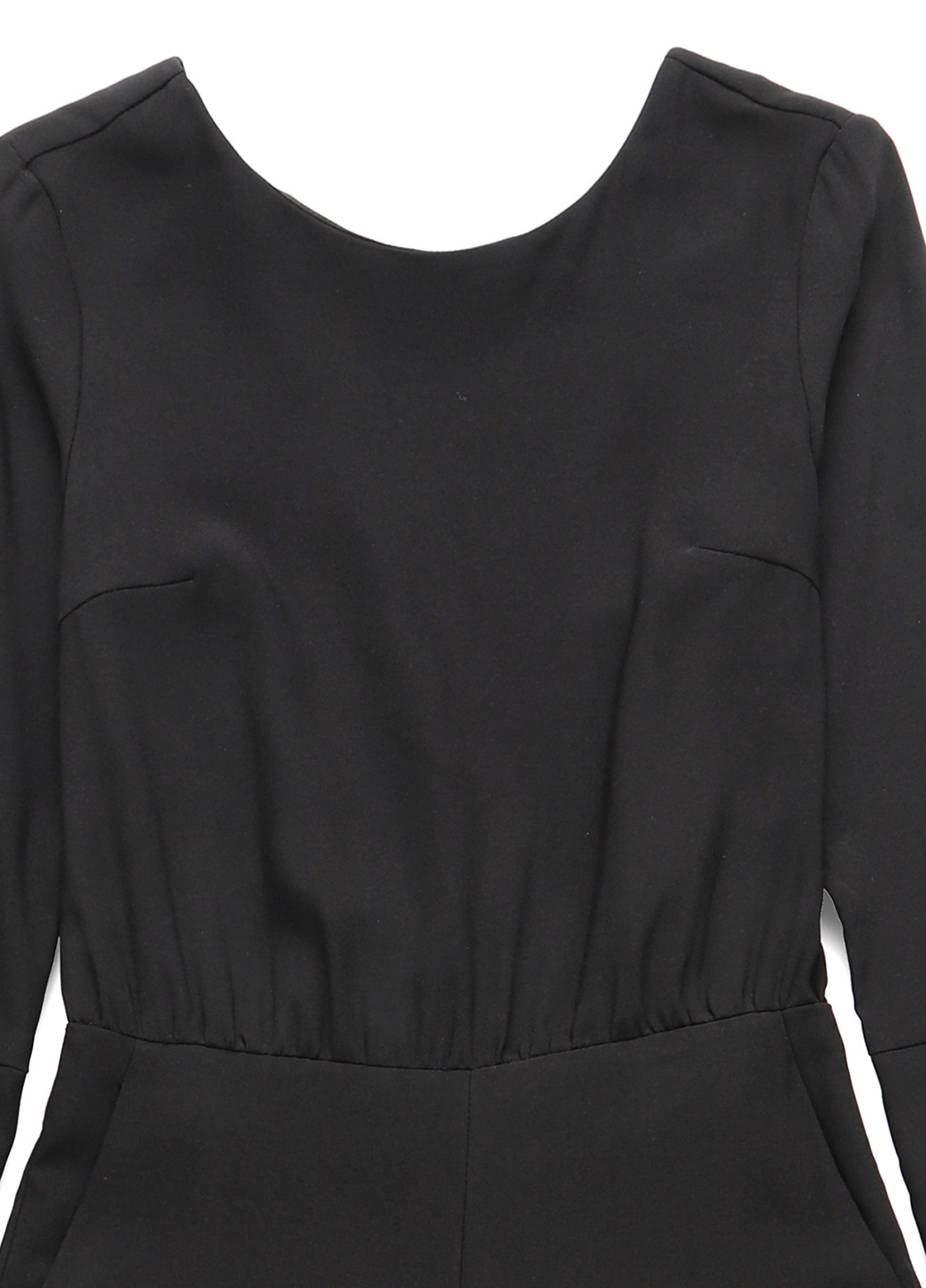 Комбинезон H&M комбинезон-брюки однотонный чёрный кэжуал полиэстер