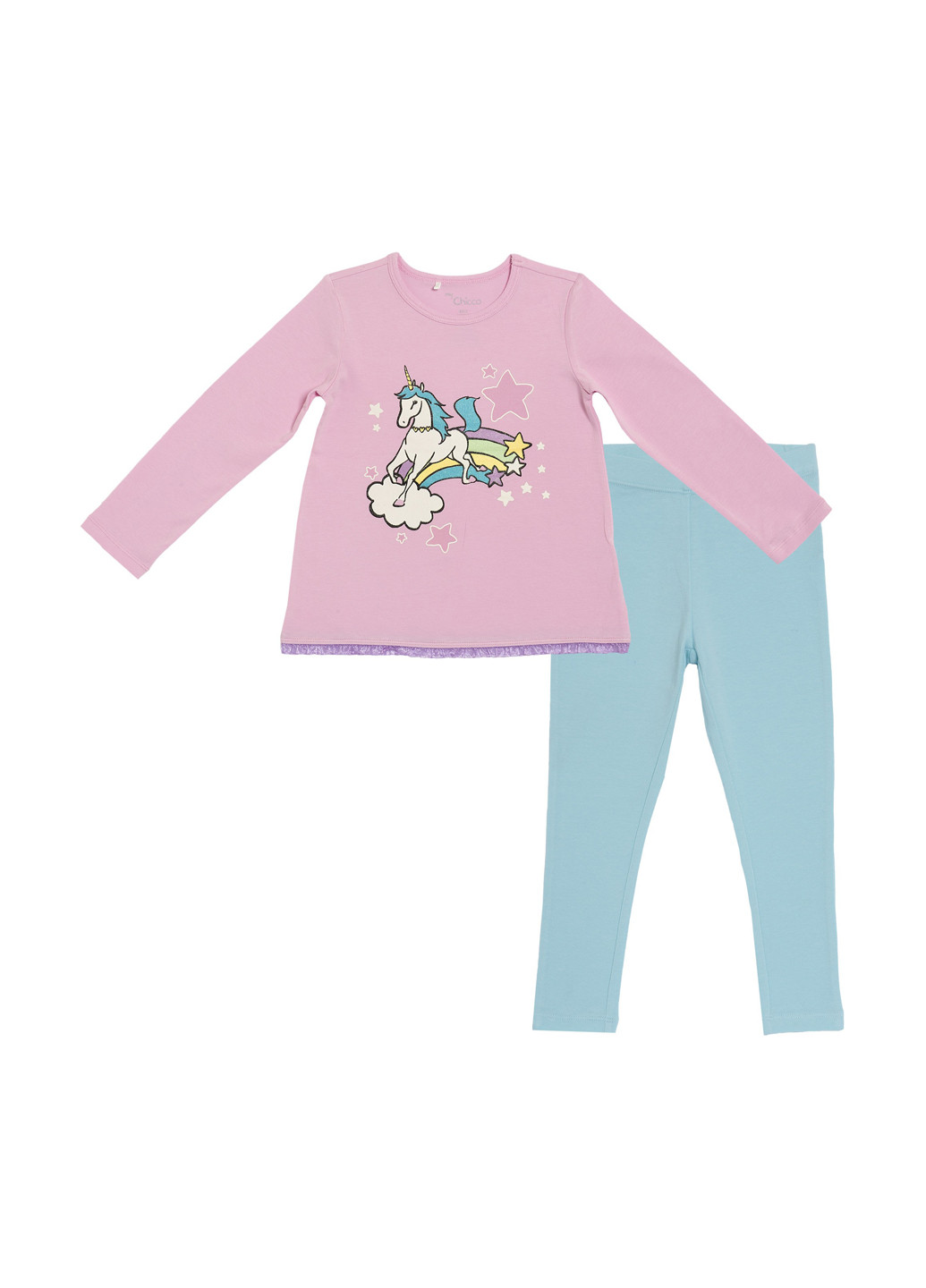 Комбинированная всесезон пижама (лонгслив, брюки) лонгслив + брюки Chicco