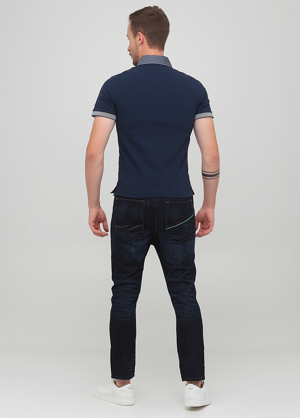 Темно-синие демисезонные укороченные джинсы Jack & Jones