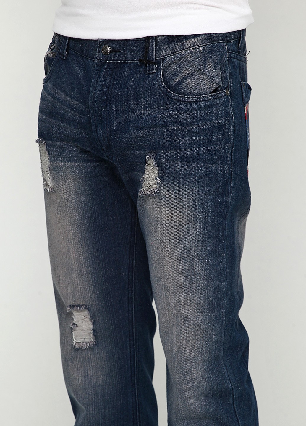 Синие демисезонные прямые джинсы Tapout