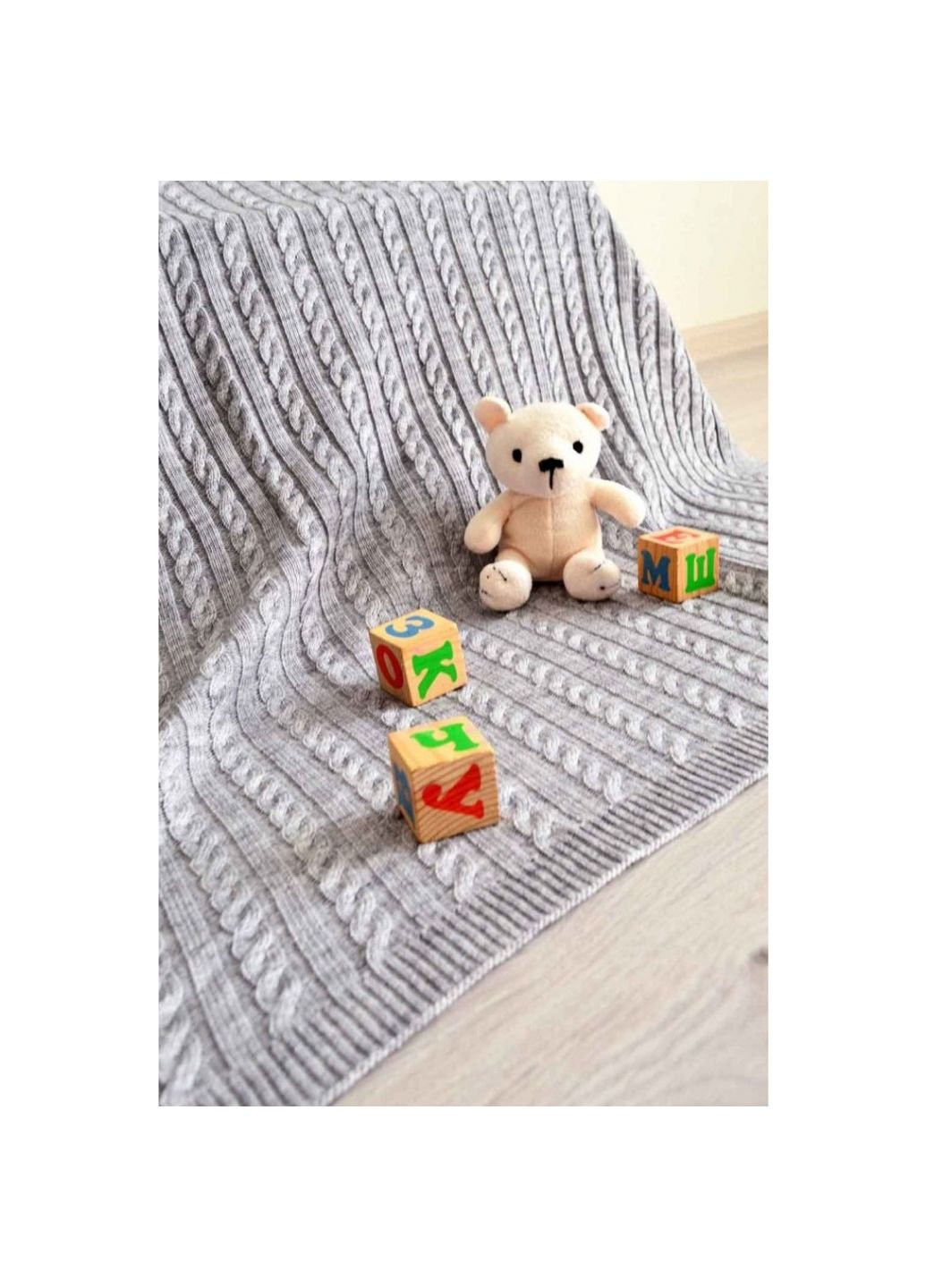 Плед Soft коси Сірий 90x130 см (11695) Прованс (254076145)