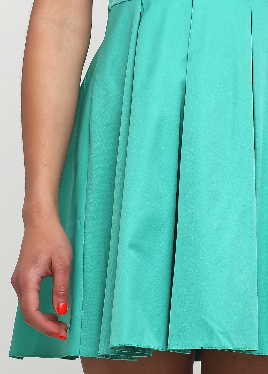 Зеленое кэжуал платье Valibay однотонное