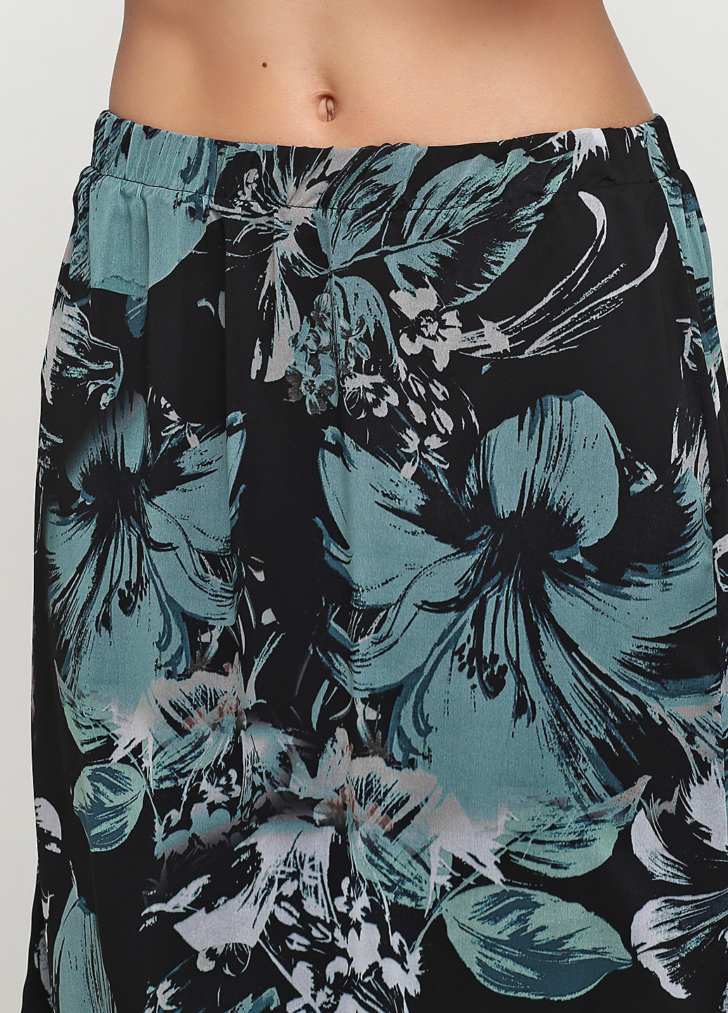 Черная кэжуал цветочной расцветки юбка Signature а-силуэта (трапеция)