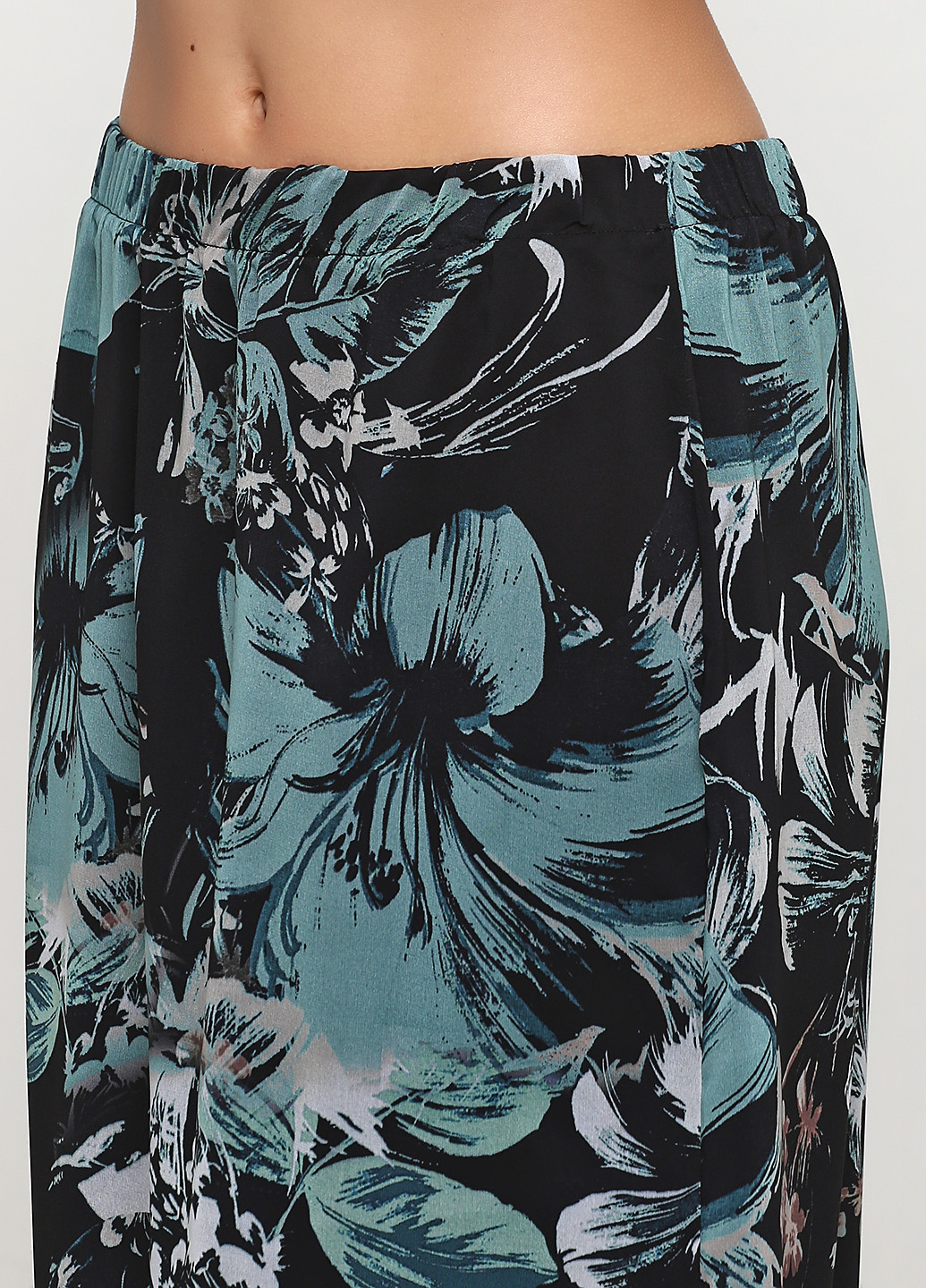 Черная кэжуал цветочной расцветки юбка Signature а-силуэта (трапеция)