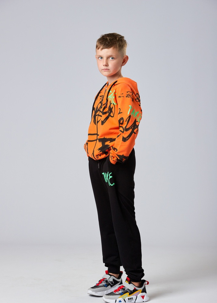Оранжевый демисезонный спортивный костюм для мальчика Tayfur