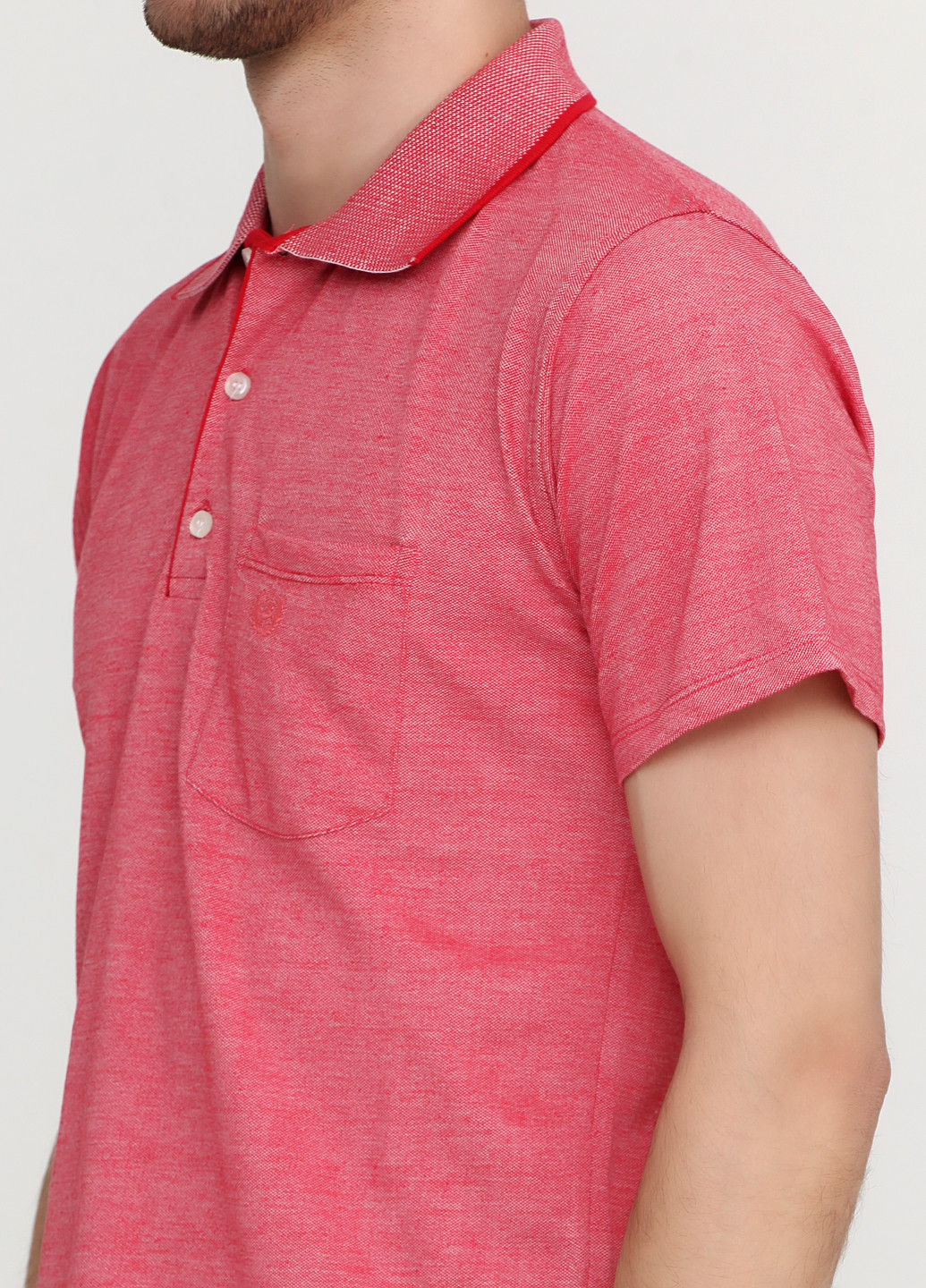 Розовая футболка-поло для мужчин IPEK однотонная