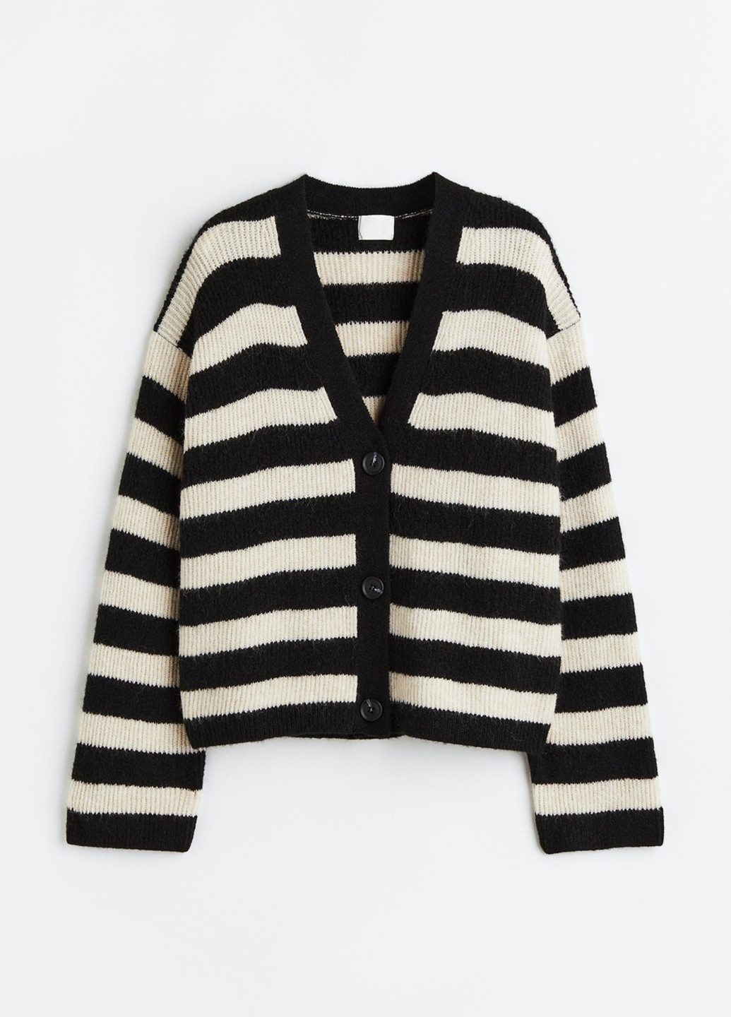 Черно-белый зимний кардиган H&M