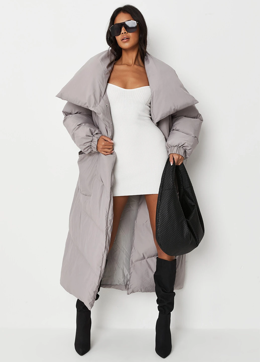 Серая зимняя куртка Missguided