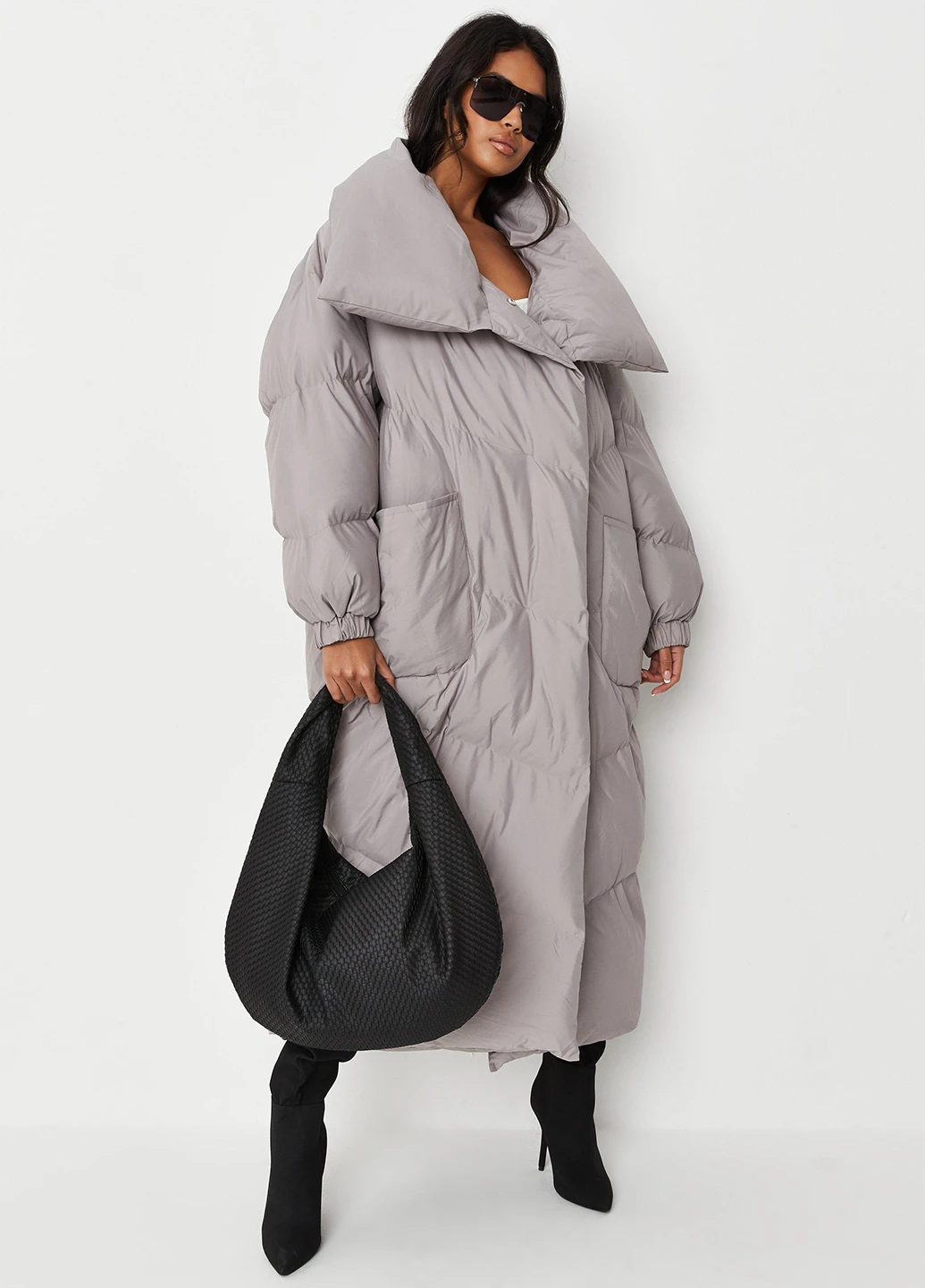 Серая зимняя куртка Missguided