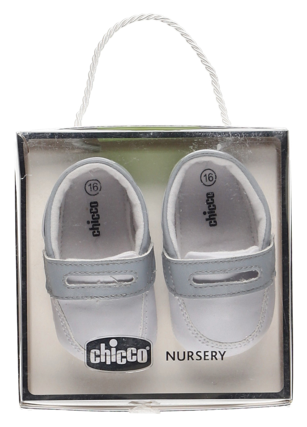 Белые пинетки Chicco с тиснением