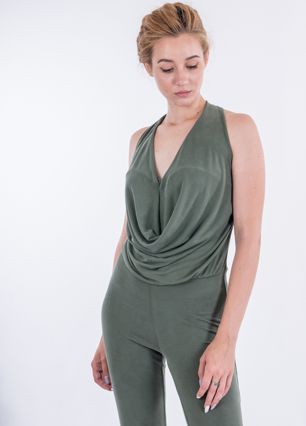 Комбинезон Sarah Chole комбинезон-брюки однотонный зелёный кэжуал модал