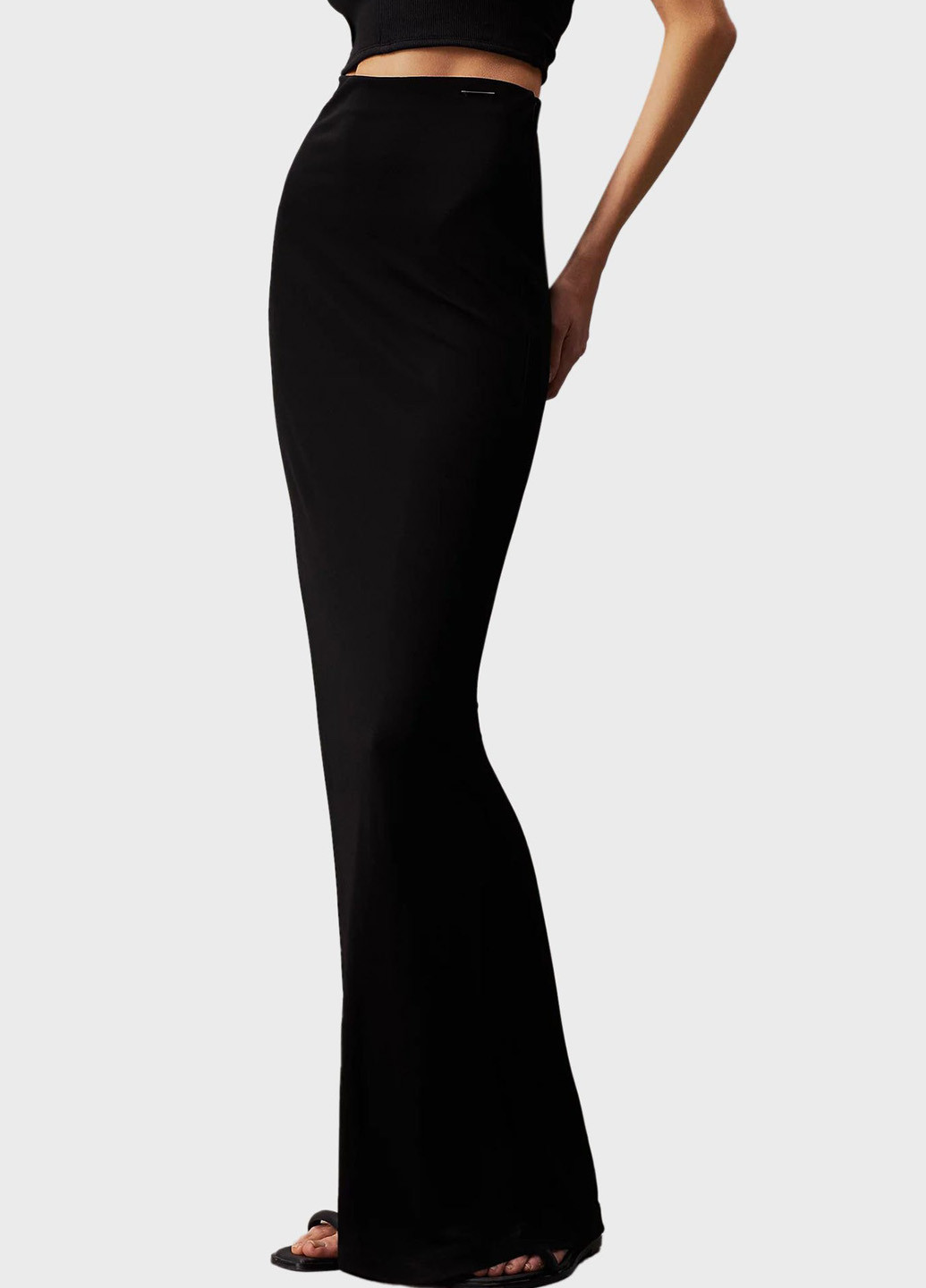 Черная кэжуал однотонная юбка Calvin Klein карандаш