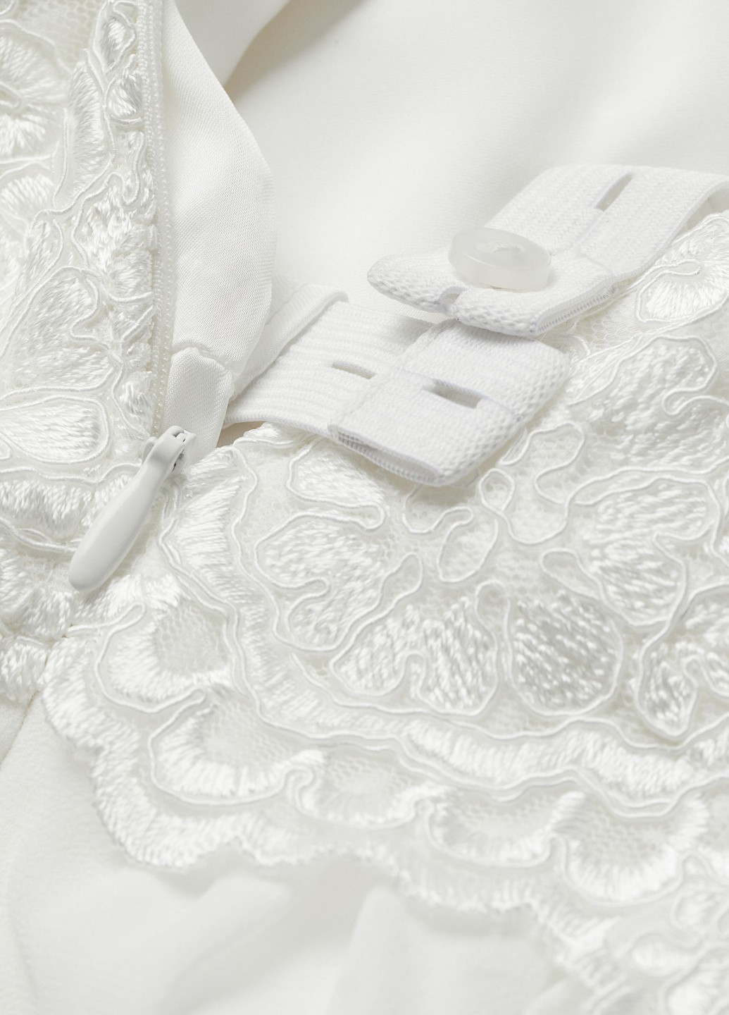 Белое кэжуал свадебное платье H&M однотонное